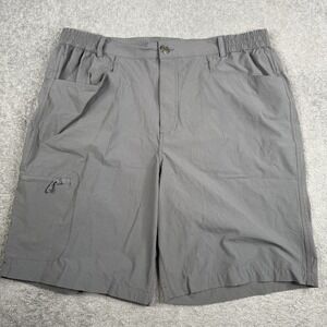 MIER Flex Waist Stretch Nylon Cargo Shorts. Gray, Men's Size 38 Fishing Hiking*